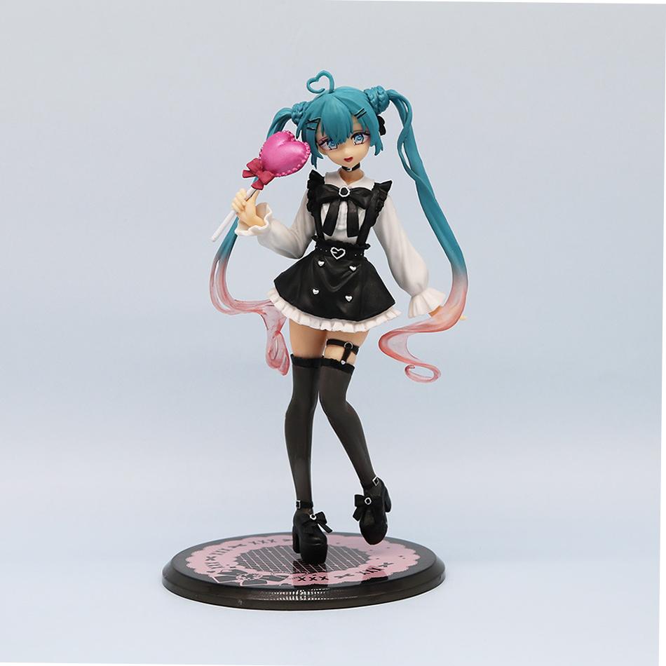 11-20 см Фигурка Хацунэ Мику X Киннаморолл Аниме Коллекционные Модели Декоративные Украшения Детский День Рождения Рождество Каваии Подарок