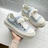 Shoes Are Fashionable and Simple 2025 New Casual Shoes Trend Versatile Thick Sole Heightening Board Shoes Lace Up Low Top