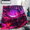 1Pc Gengar Print Flannel Blanket, High quality Comfortable for All Seasons, Home Decor, Warmth and Comfort, Perfect for Christmas Gifts
