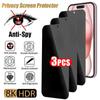 3PCS Privacy Glass for iPhone 15 14 13 12 11 Pro Max Plus Mini Anti-Spy Screen Protector For iPhone 7 8 6S X XS XR SE 2020 2022