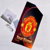 1pc M-Manchester Beach Towel with Custom Name, Beach and Seaside Swimming Pool Equipment, Fashion Pattern, Rectangular, Travel Essential