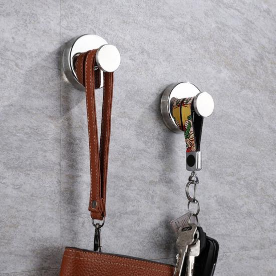 4Pcs Storage Hooks Suction Cup Wreath Hangers Strong Load-bearing Rustproof Easy To