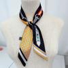 Multi-purpose Small Scarf Buckled Printing Skinny Bag Scarf Brand Silk Foulard Women Ribbon Scarves For Ladies