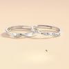 Sterling Silver Couple Couple Rings Light Luxury Minority Design Ring