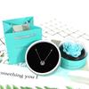 Valentine's Day Circular Jewelry Box Romantic Plastic Birthday Party Rose Decorative Eternal Flower Unique Gift Accessories