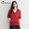Women's Casual Hooded Zip-Up Sweatshirt Jacket