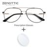 ZENOTTIC Fashion Design Mens Aviator Prescription Glasses Pilot Myopia Optical Eyeglasses Anti Blue Light/Photochromic Eyewear