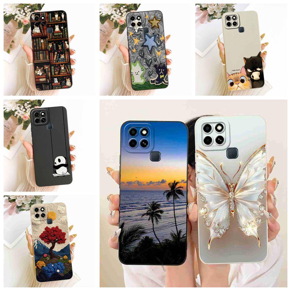 For Infinix Smart 6 2021 Case X6511 Cute Cat Butterfly Cover Silicone Soft Phone Cases For Infinix Smart 6 Smart6 Back Cover