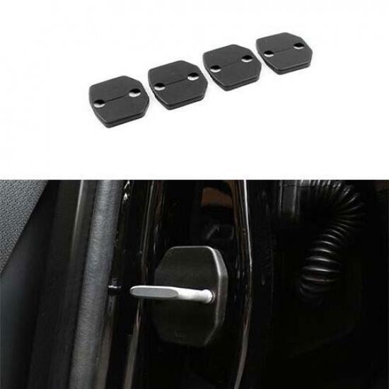 4PCS Door Lock Protection Fit For Ford Edge 2015- Primer Black Cover Trim