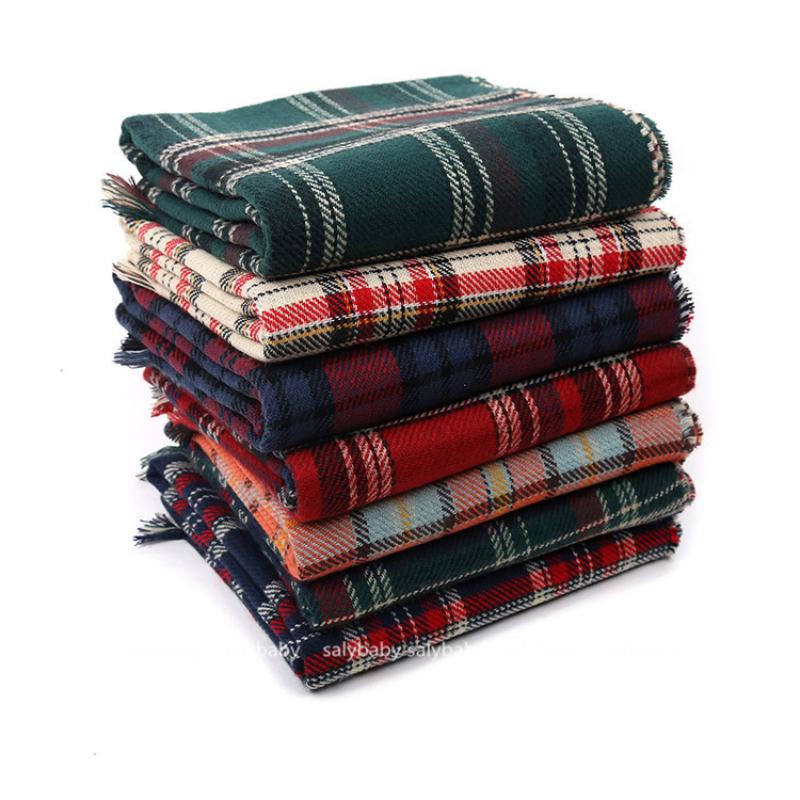 Korean Version Autumn and Winter Men's and Women's Thousand Bird Plaid Double-sided Scarf, Shawl, Scarf
