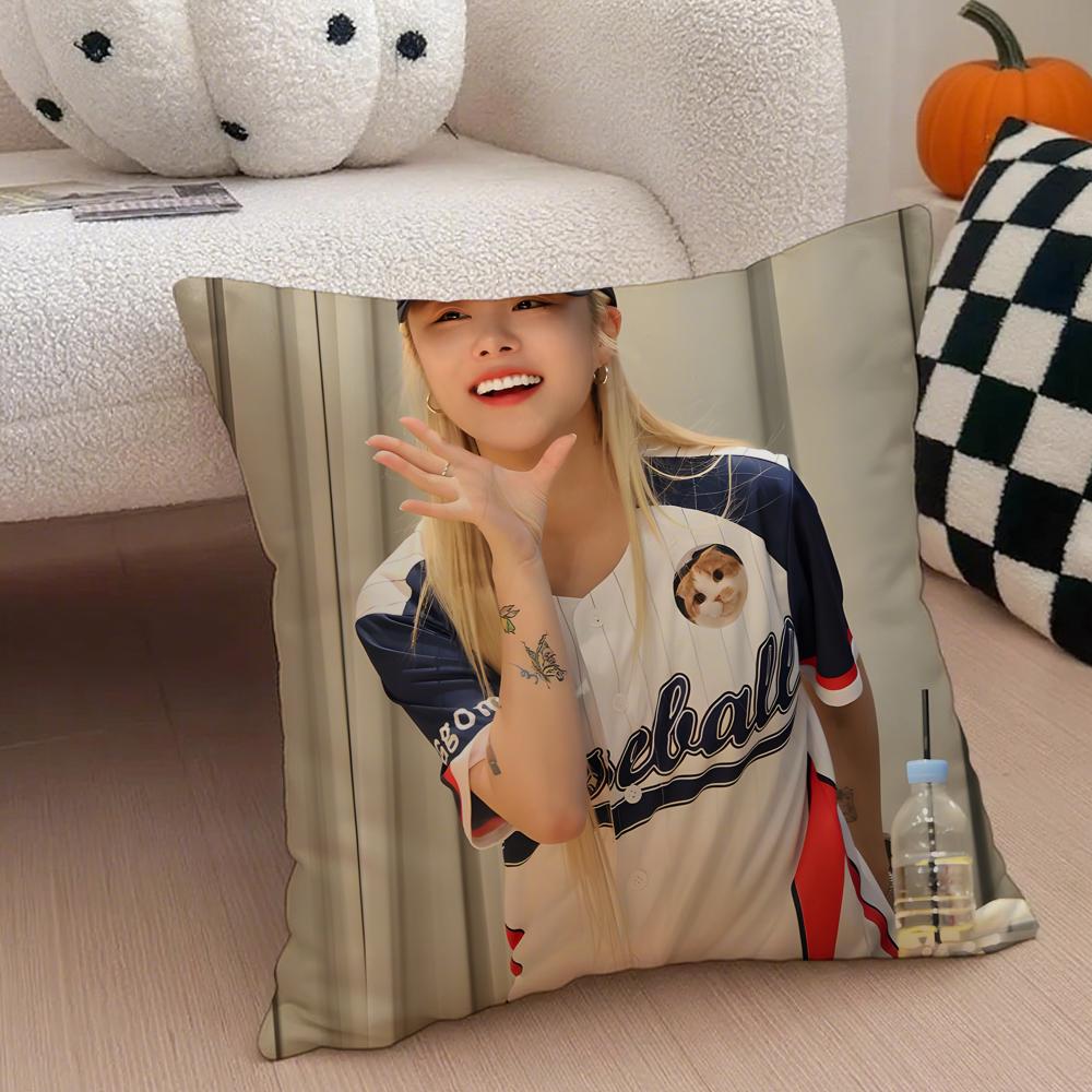 singer soulful WWheein JJung WWheein Cushion Cover Throw Pillow Cover Hidden Button Durable Polyester Chair Cushion
