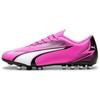 Ultra Play Round Toe Lace-Up MG (Rubber Short Stud) Soccer Shoes Men Soccer Shoes Pink Black White 107764-01