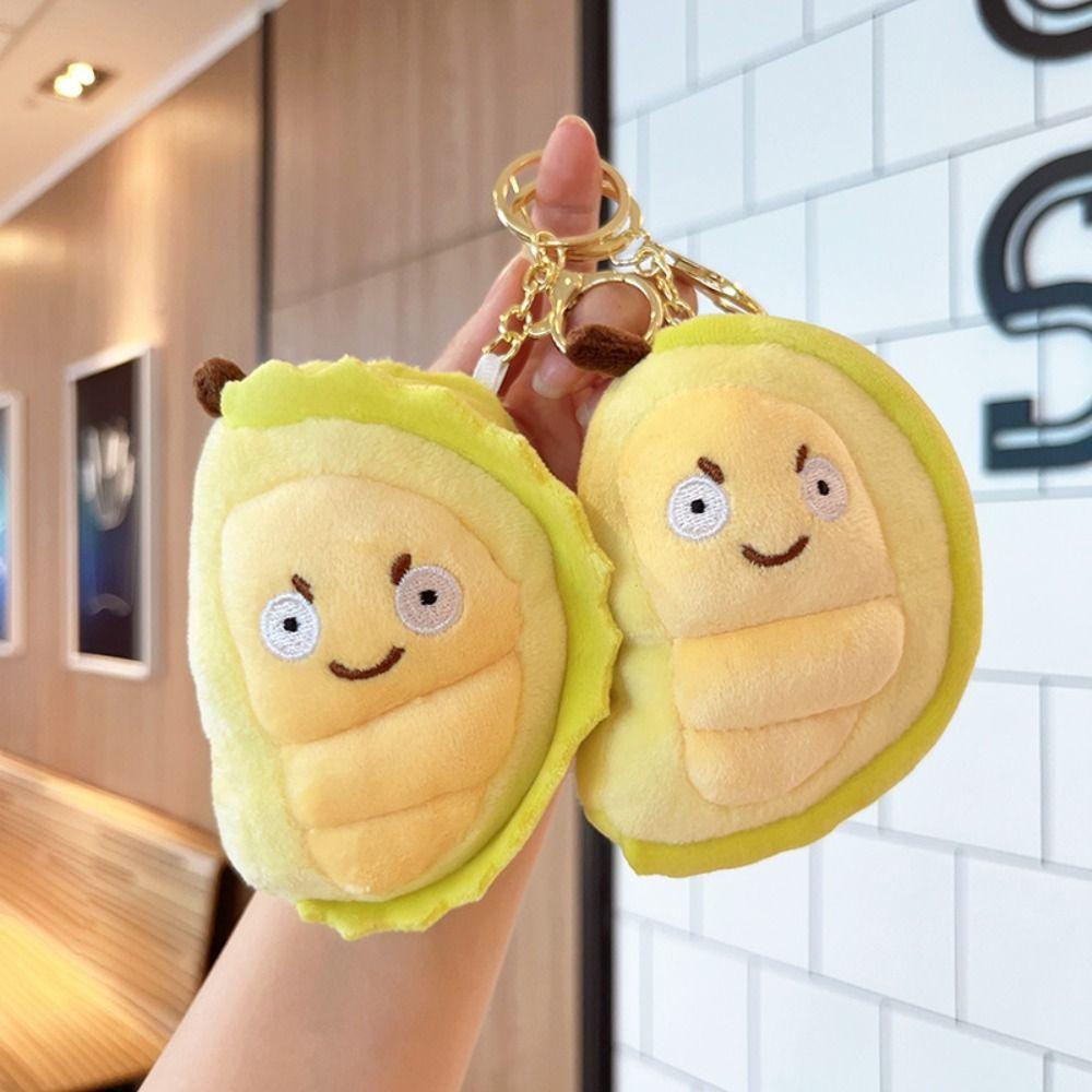PP Cotton Fruit Durian Pendant Simulation Fruit Durian Plush Keyring Jewelry Accessories