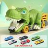 Большой динозавр, пожирающий игрушечный автомобиль, тираннозавр рекс, игрушечный автомобиль для хранения, скользящий инерционный сплав, выталкивающий транспортный автомобиль, подарок на день рождения