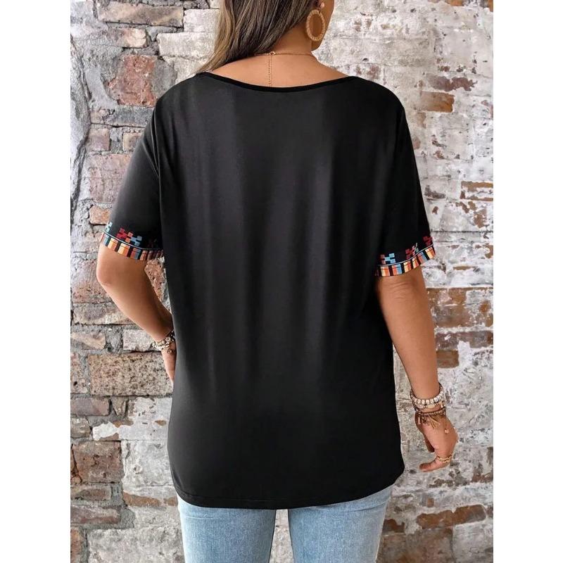 Summer Women's T Shirt Print Casual Short Sleeve 3d T Shirts Fashion Streetwear V Neck Pullover Female Clothing Shirt