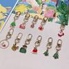 WTEMPO Christmas Keychain Set with Lobster Clasp Charm Christmas Series Patterns Design Holiday Keyrings for Women Party Favors Bag Car Decorations