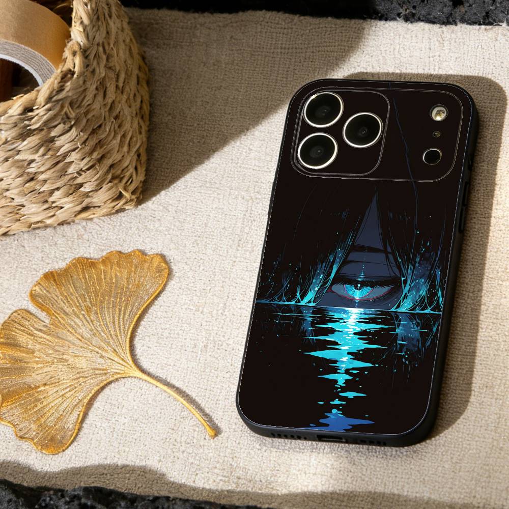 Чехол для телефона 'Ночной Водный Сон' для iPhone 17,16,15,14,13,12,11 X XR Plus, Мягкий Силиконовый Черный Чехол