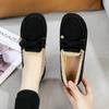 Winter Warm Shoes Fashion Low Top Flat Cotton Shoes Women Flats Casual Buckle Suede Comfort Platform Shoes