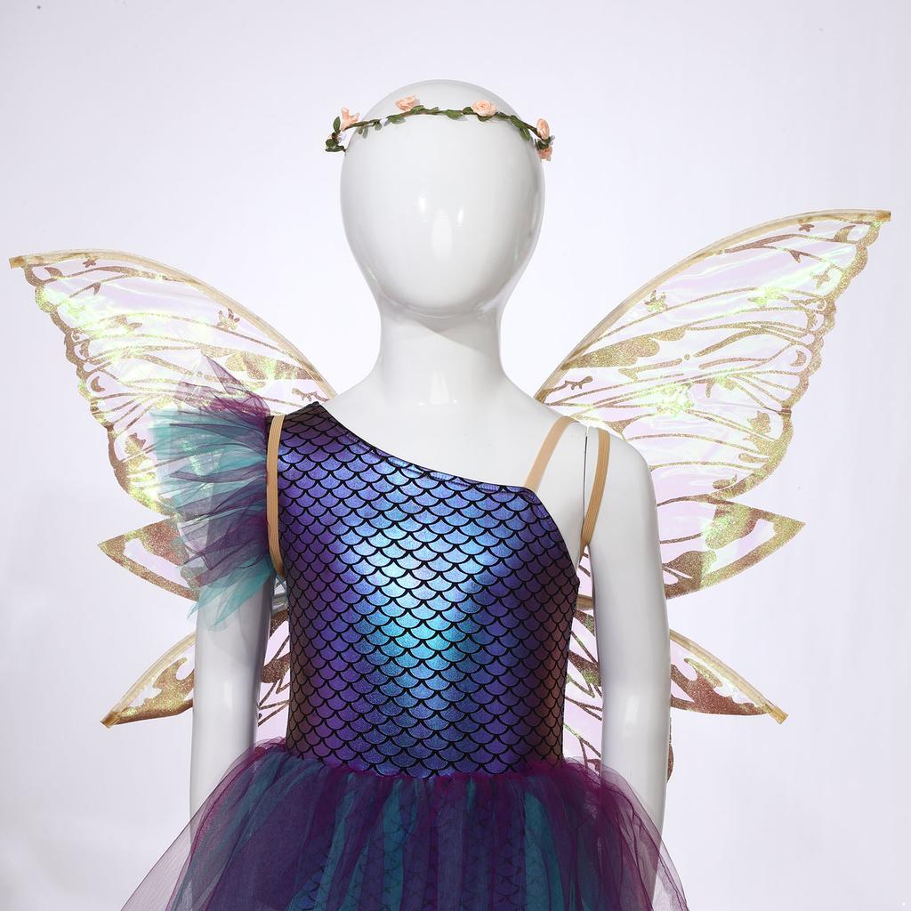 Костюм «Крылья бабочки и эльфийские уши» — полный набор аксессуаров для взрослых и детей, идеально подходящий для ролевых игр в стиле феи, маскарада и Хэллоуина.