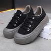 Повседневная обувь на платформе для женщин Легкие кроссовки из искусственной кожи Теннисные туфли на шнуровке Удобная обувь для ходьбы Женские нескользящие дышащие низкие туфли