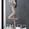 Plus Size Women Hollow Fishnet One-piece Stocking Open Net Lingerie Sexy See-through Lingerie