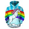 Rainbow Unicorn Hoodie Men Women 3d Printed Cool Horse Animal Loose Sweatshirt Street Fashion Cartoon Pattern Hoodies Popular