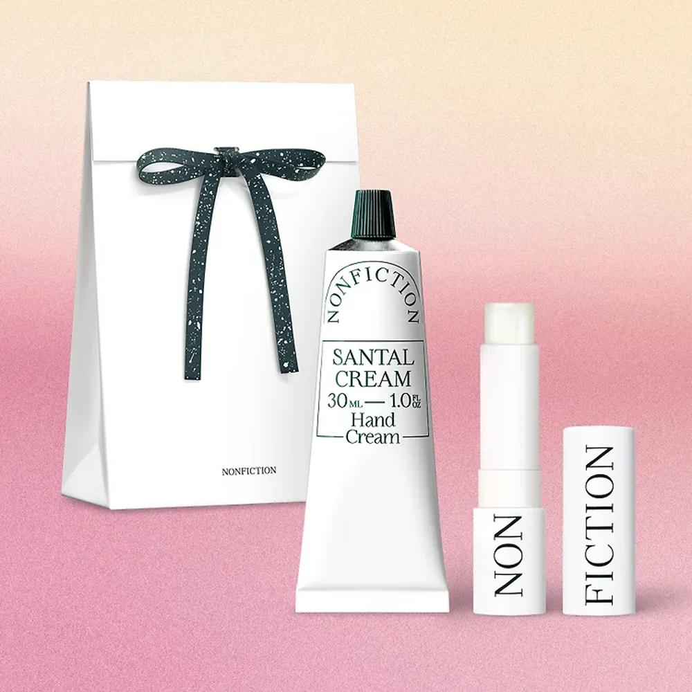 [NONFICTION] Official Hand Cream (30ml) & Vegan Lip Balm Set - [K-BEAUTY] Luxury Aesthetic Perfume Care Gift Box