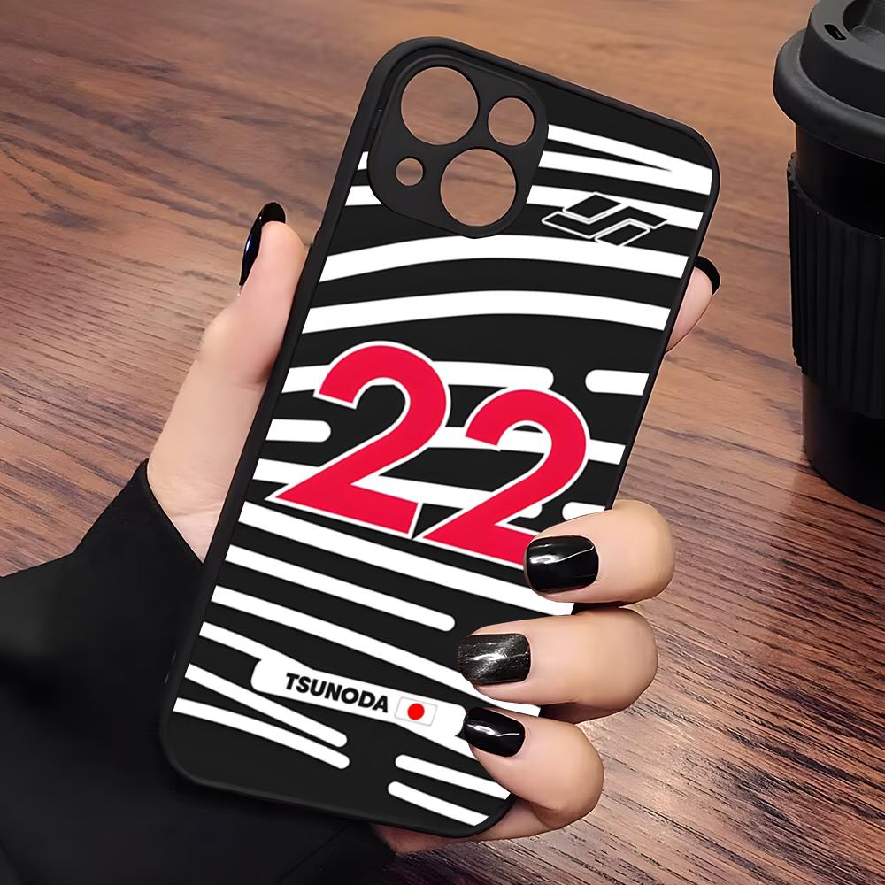 Чехол для телефона Yuki Tsunoda 22 Матовый Прозрачный Для Iphone 16 15 Max 14 13 Mini 12 Pro 7 8 11 XR Xs X Plus Задняя крышка