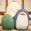 Cute Cute Shark Husky Pillow Plush Toy Dinosaur Doll Home Sofa Pillow Cushion Doll