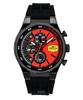 Racing Chronograph Silicone Strap Red Dial Quartz 48877 Men's Watch