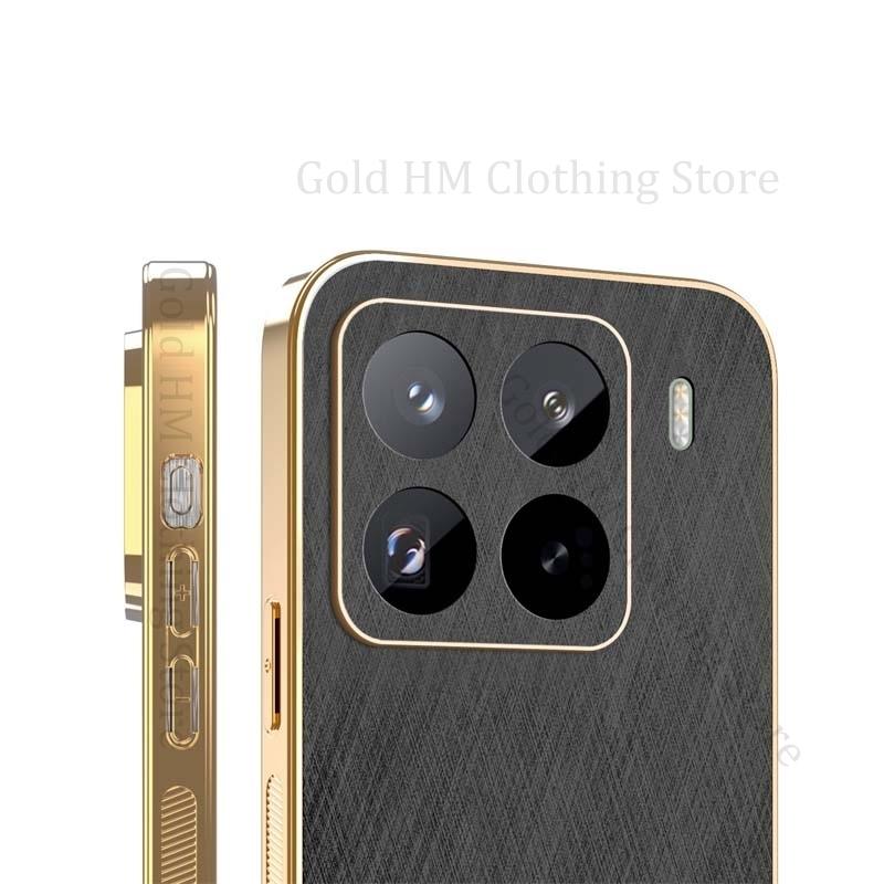 Для Xiaomi Poco X7 Pro Для Magsafe Магнитный Чехол с Гальваническим Покрытием Для POCO C75 C61 Золотистый Шелковистый Текстурный Кожаный Чехол Для Poco M6 F6 X6 Pro