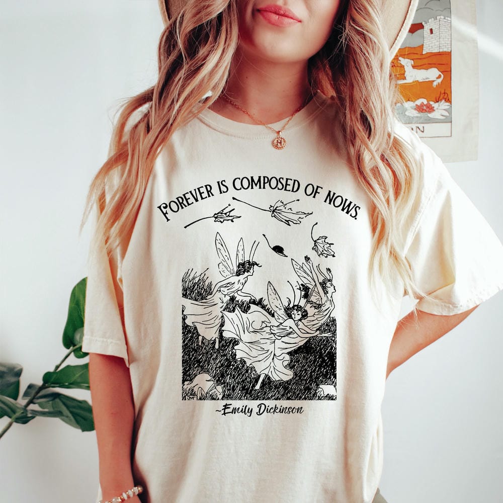 Emily Dickinson Poet Shirt Book Shirt Emily Bookish Shirt Literature Literary Tee Cottagecore Bookish Shirts Y2K Top Streetwear