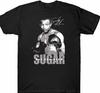 Футболка Sugar Ray Robinson Боксер Подарок на День Рождения Боксеру Для Фаната Черная унисекс 8D701 Унисекс Футболка