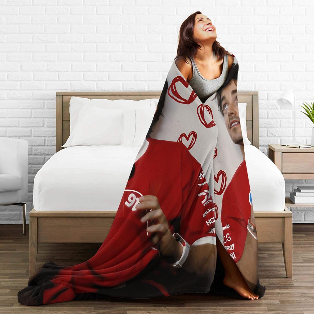 Charles Leclerc Warm Soft Blankets Children Plush Throw Blanket Fashion Couch Chair Flannel Bedspread Sofa Bed Cover