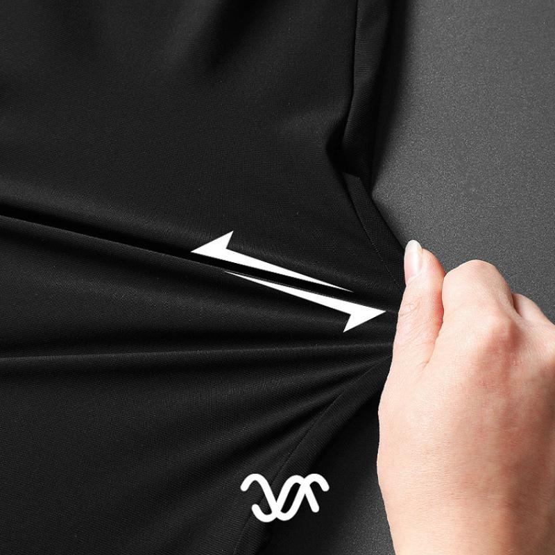 Men's Ice Silk Quick-dry Cool Trousers Stretchy Straight Leg Plus Size Casual Pants Summer Thin Sports Air-conditioning Long Pants