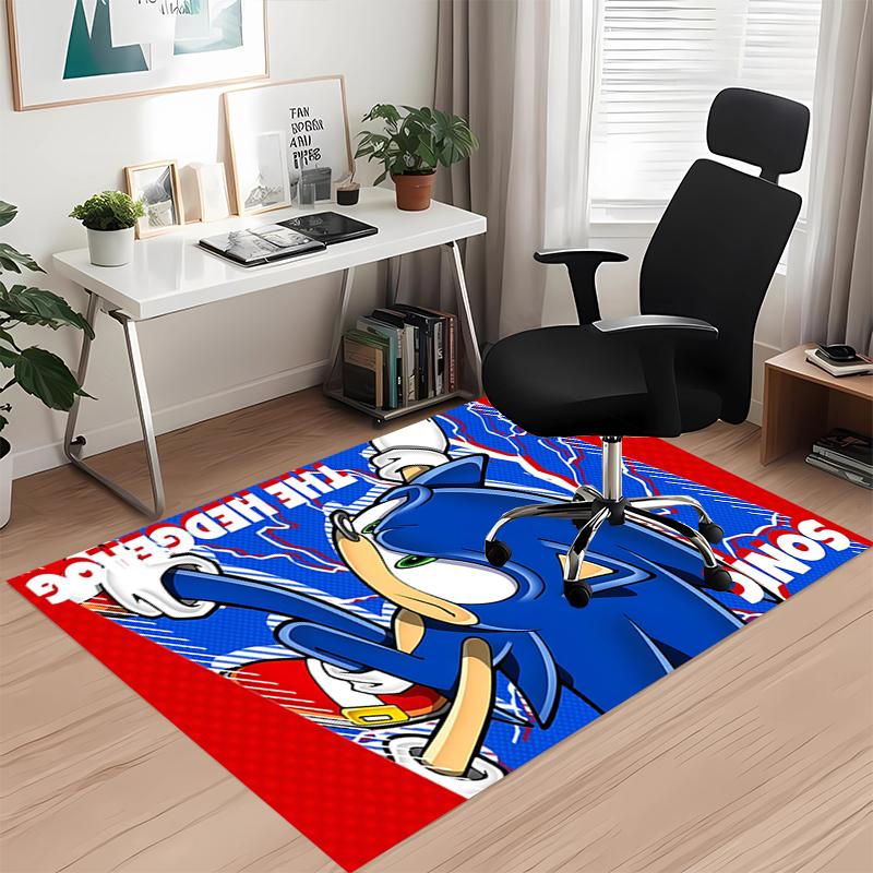 Sonic Printed Carpetrugfor Office Chair Living Room Bedroom Kitchen Room Decor Gifts