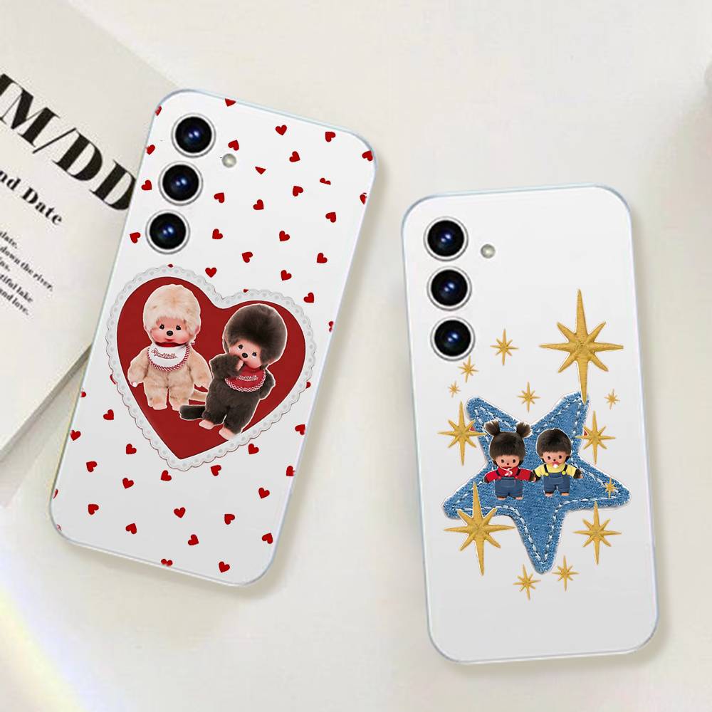 Cute M-Monchhichis For Samsung Galaxy A52 A12 A51 S21 Edge S22ULTRA S23 S20LITE Plus Ultra Transparent Cover
