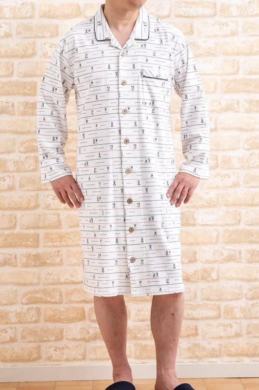 Маска для сна для глаз Мягкая и гладкая трикотажная ткань с собачкой Длинная передняя часть Размеры 32011 Пижама K's, Принт, 100% хлопок, Приятная к коже, Рукава, Прорезь,