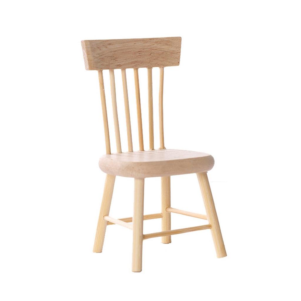 1/12 масштаб орнамент деревянный миниатюрный декоративный мини-стол обеденная кукольная мебель стул