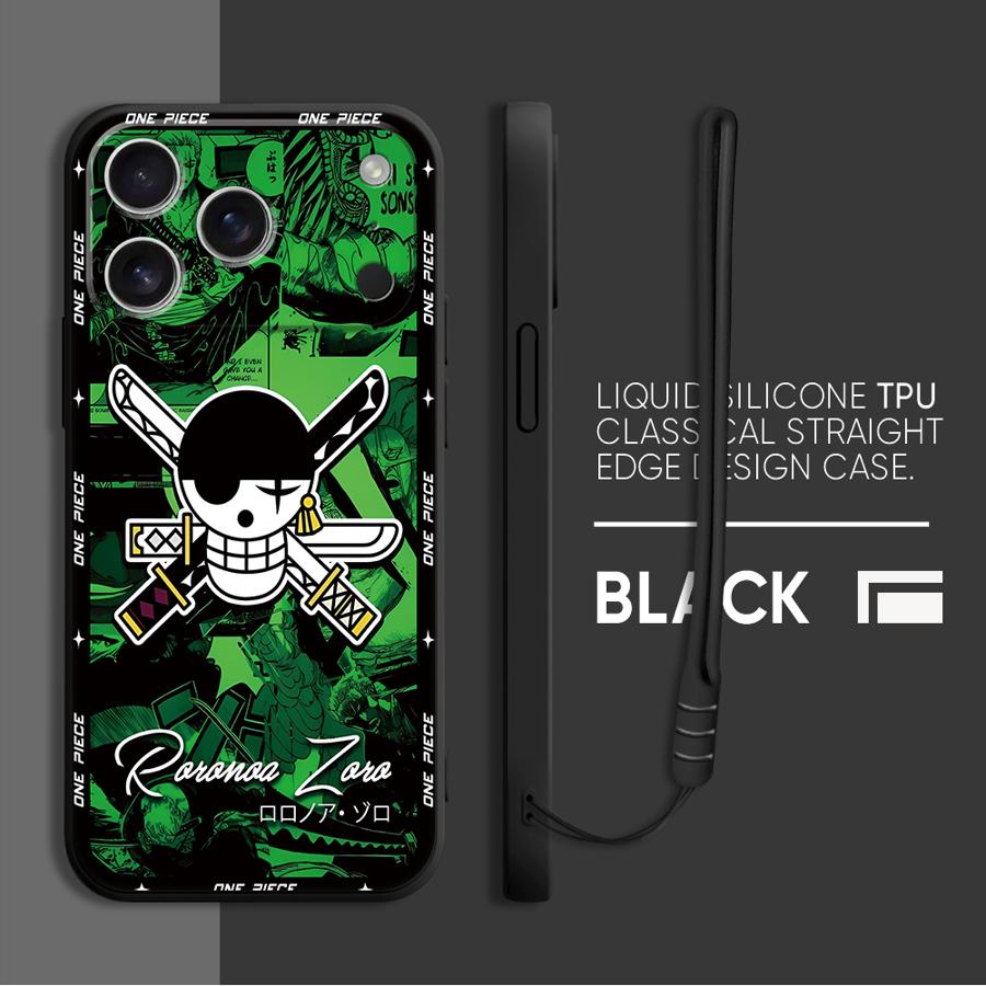 Чехол-бампер One Piece Красный Зеленый Крутой для Apple iPhone 17 Pro Max 15 Air 13 Mini 7 8 11 XS XR 12 Plus 16