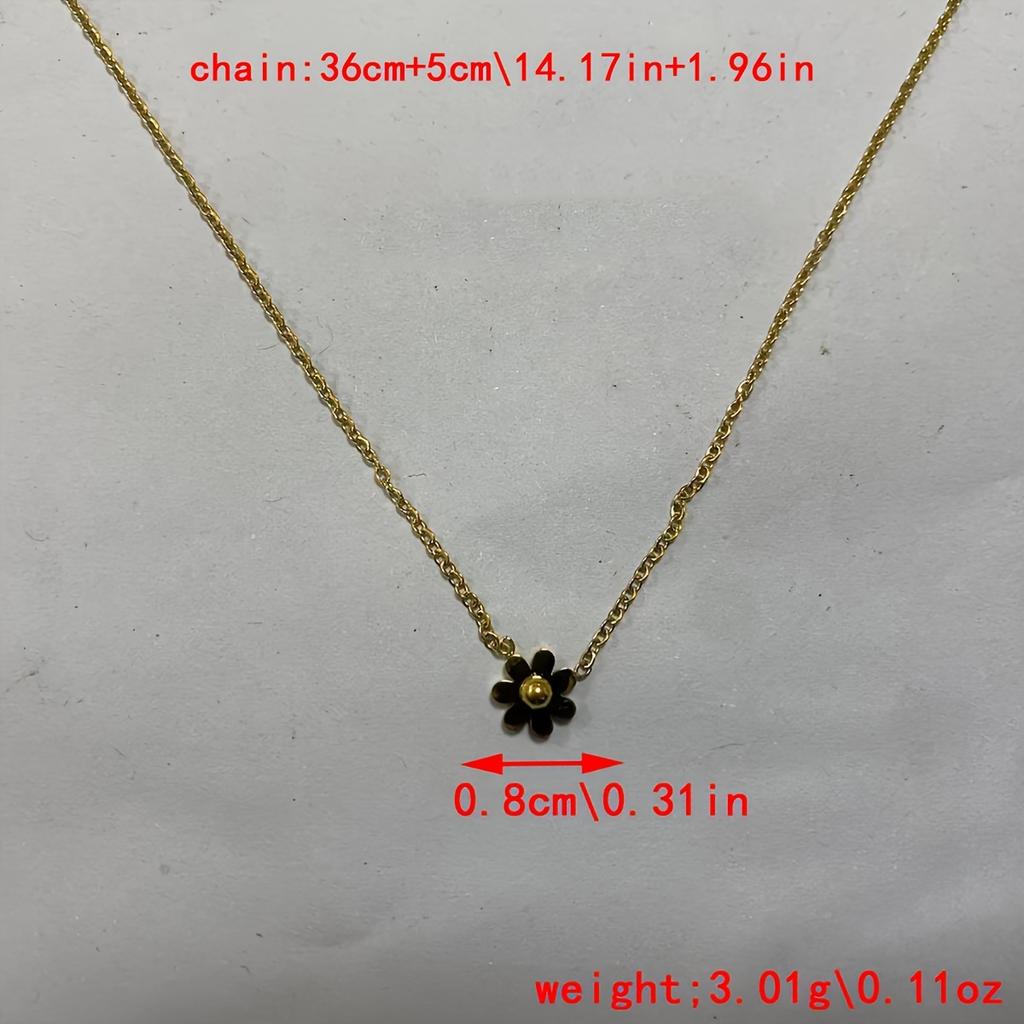 Минималистичный кулон с маленькой маргариткой, ожерелье, модный женский аксессуар, подходящий для женщин, повседневная одежда