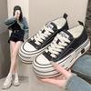 [Han Lu] Versatile Trendy Casual Shoes In the Spring of 2025, the New Platform Muffin Shoes Will Increase the Height of 5cm Canvas Shoes.