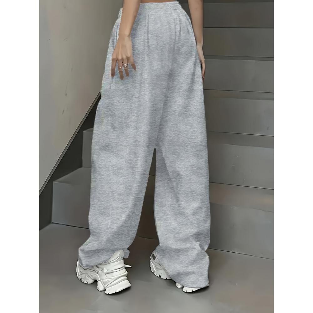 Мужские спортивные брюки с широкими штанинами и кулиской на талии, Повседневная и минималистичная уличная одежда, Одежда для дома