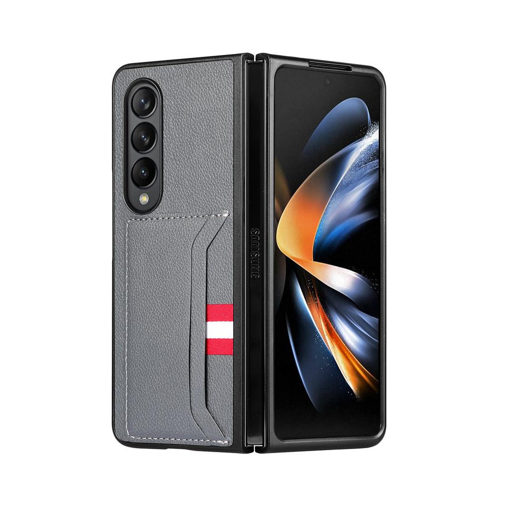Кожаный деловой чехол с слотом для карт для Samsung Galaxy Z Fold 4 Fold3 Fold4 Fold2 Fold 3 2 5g Zfold4, матовая сумка для телефона