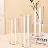 Прозрачная цилиндрическая ваза для цветов, свадебная вечеринка, обеденный стол, центральный элемент, гидропонный держатель для цветов, прозрачный