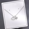 Real 925 Sterling Silver Crystal Shell Starfish Charm Pendant Necklace For Women Wedding Party Jewelry Gift Choker Collar