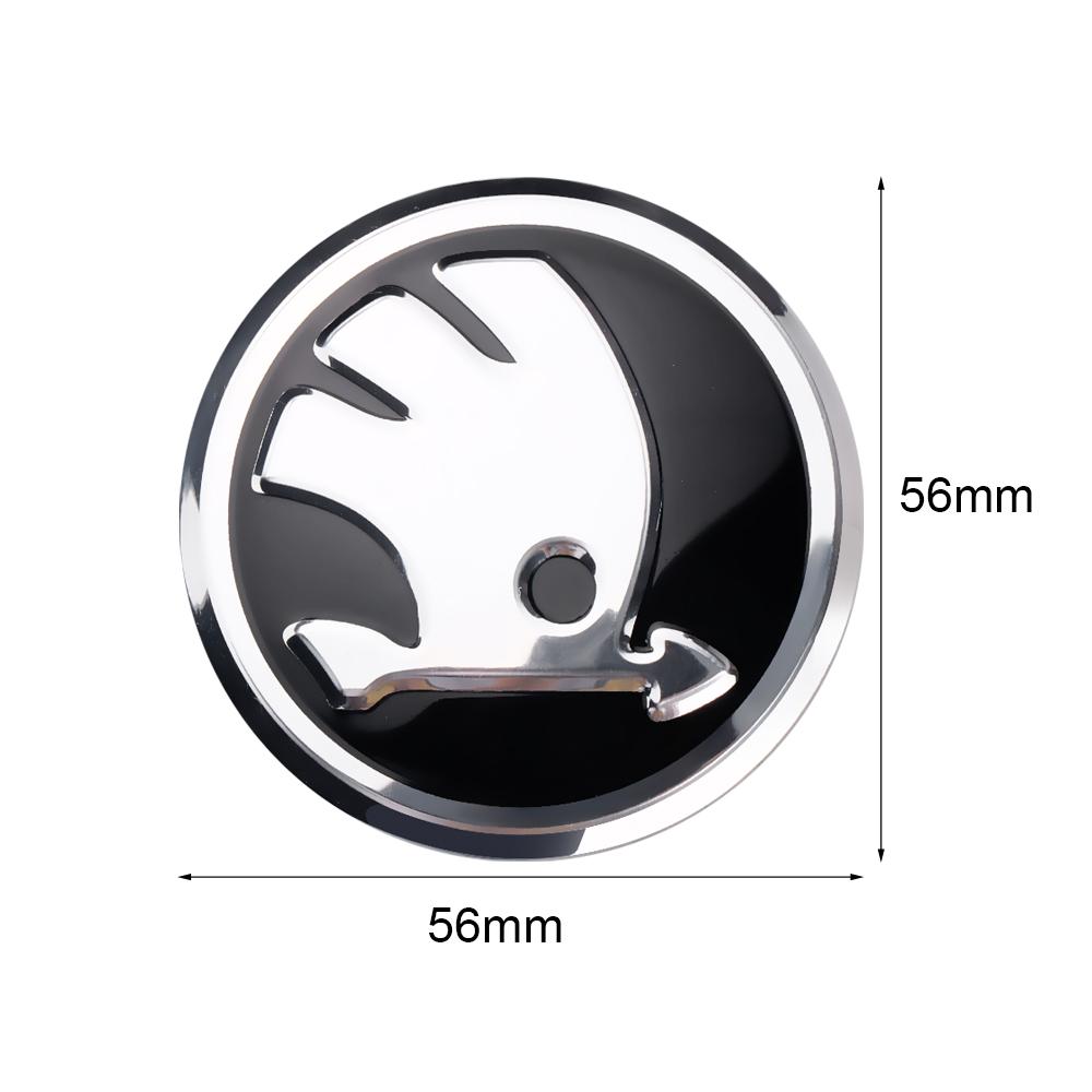 Car Sticker 2025 New 4Pcs 56MM Car Aluminum Logo Wheel Center Hub Caps Stickers For Skoda Octavia A5 3 2 VRS Vision Kodiaq Rapid