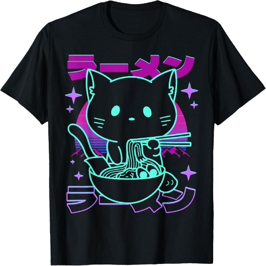 Кавайная кошачья футболка