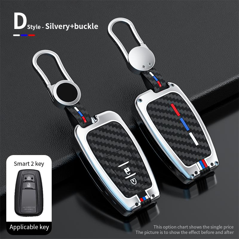 Чехол для автомобильного ключа для Toyota Prius Camry Corolla C-HR CHR RAV4 Prado Izoa Levin Avalon 2018 2019 2020 цинковый корпус