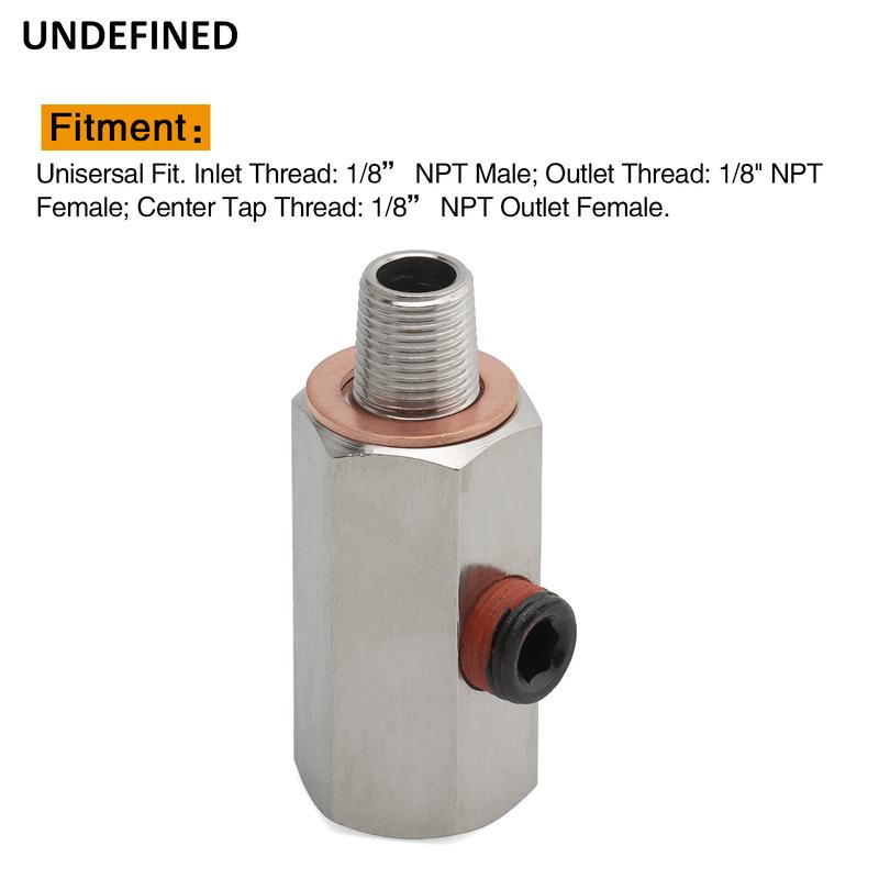 Нержавеющая сталь 1/8'' NPT датчик давления масла адаптер тройник к 1/8 NPT манометр тройник автомобильные аксессуары